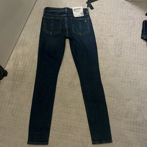 Rag & bone mid-rise skinny jeans, size 23